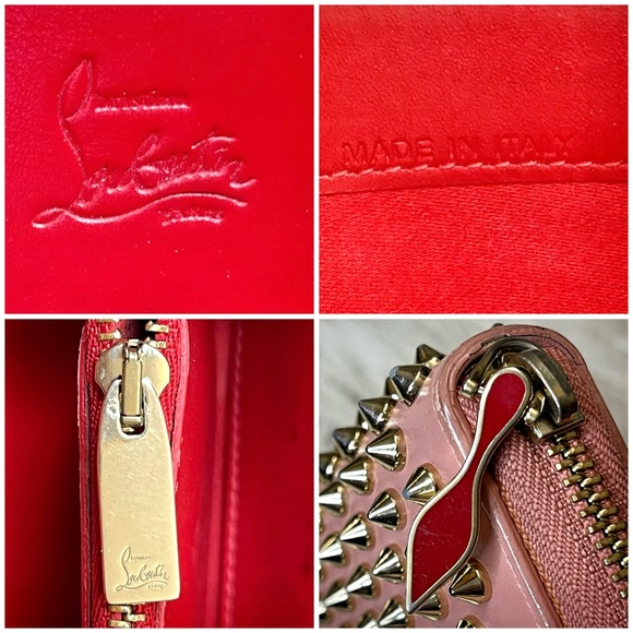 SOLD🔥Authentic CHRISTIAN LOUBOUTIN Panettone spike Zip around wallet - Picture 9 of 15